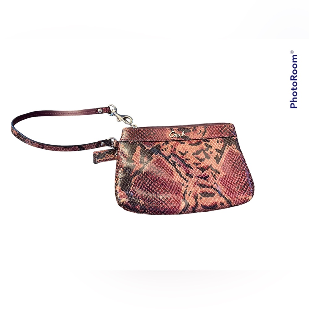 Coach snakeskin Wristlet